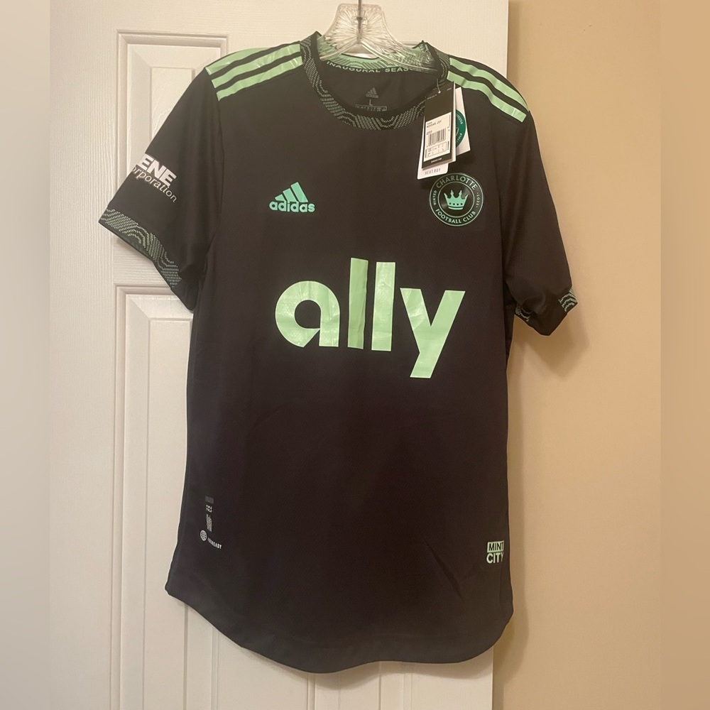 Christian Fuchs Charlotte FC adidas 2022 Inaugural Season Jersey NWT Adult L